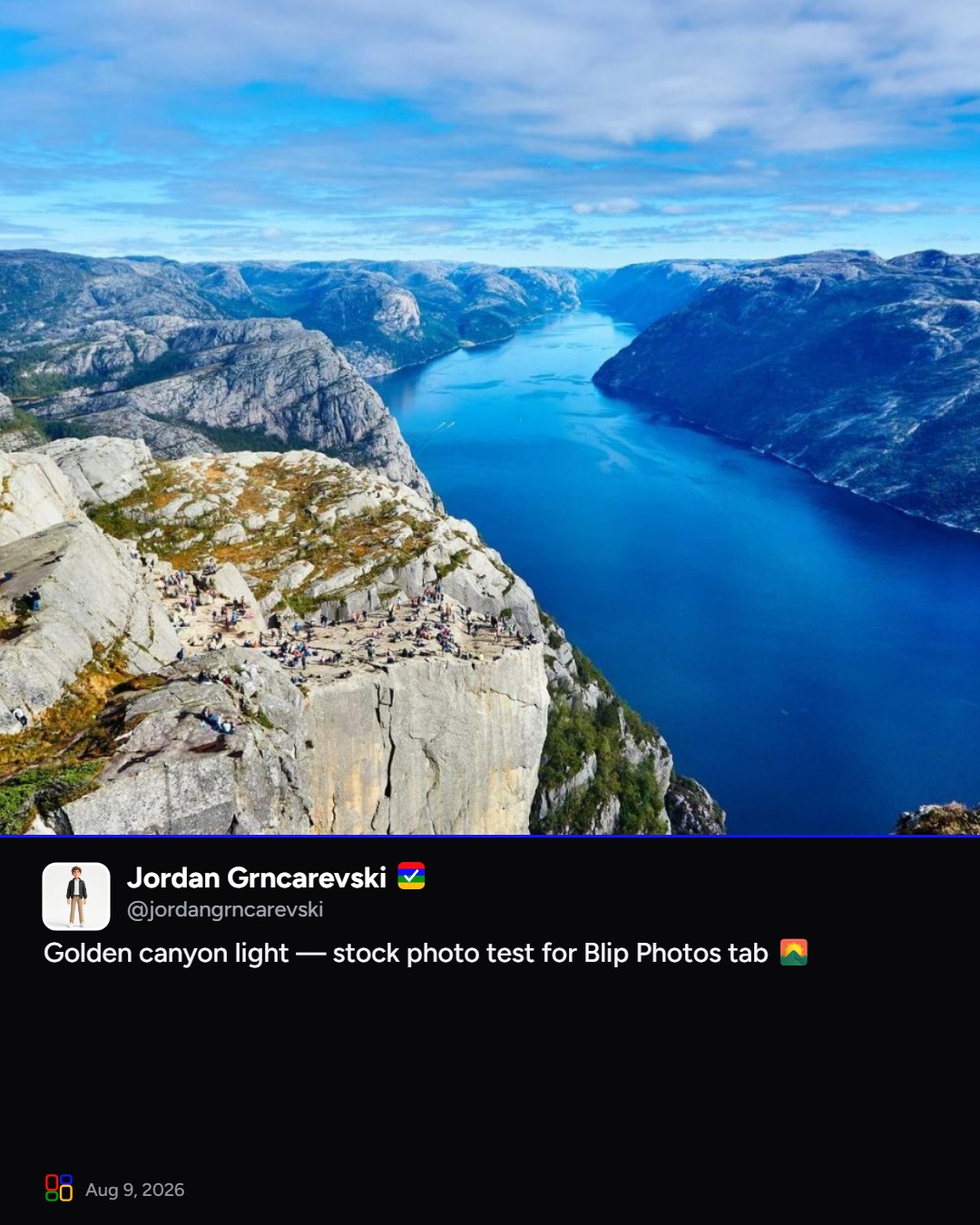 Jordan Grncarevski on Blip: Golden canyon light — stock photo test for Blip Photos tab 🌄